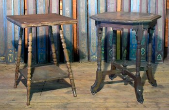 Two Victorian Lamp Tables (CTF20)