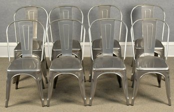 Eight Stacking Steel Patio Chairs (CTF20)