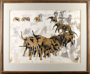 Robin A Silk Screen, Elephants (cTF20)