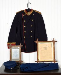 Antique American Civil War Union Soliders Uniform And Picture (CTF10)