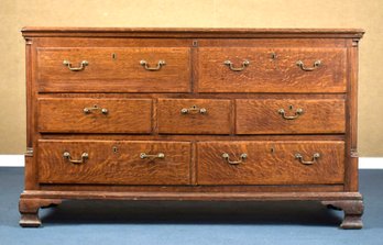 18th C. English Oak Lift Top Chest, Sideboard (CTF30)