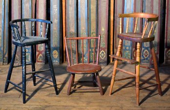 Three Antique Children's Chairs (CTF20)