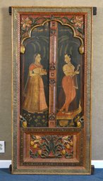 Vintage Indian Carved And Painted Panel (CTF20)