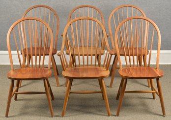 Six Contemporary Cherry Dining Chairs (CTF30)