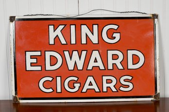 Vintage King Edward Cigars Porcelain Sign (CTF10)