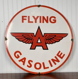 Vintage Flying A Gasoline Porcelain Advertising Sign (CTF10)