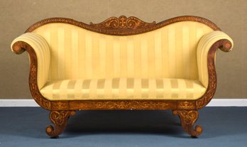 19th C. Louise Phillipe Inlaid French Sofa (CTF30)