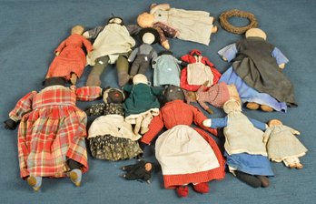 Antique And Vintage Rag Doll Collection, 15pcs (CTF10)