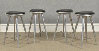 Four Vintage Mater Danish Modern Bar Stools (CTF30)