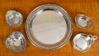 Sterling Tray With Four Nut Dishes (CTF10)