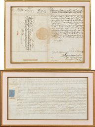 Two 18th C. Signed Documents (CTF20)