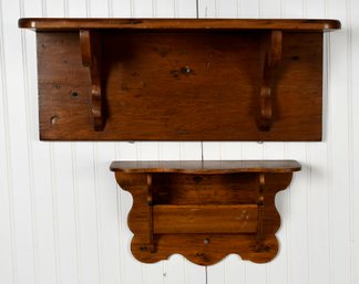 Two Vintage Country Wall Shelves (CTF10)