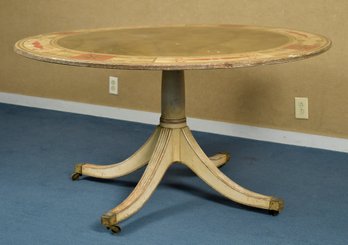 Antique Regency Style Paint Decorated Center Table (CTF30)