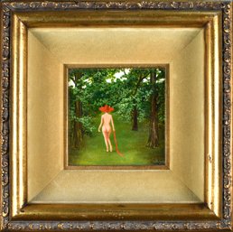 Frank Whipple Oil On Board, Nude In Forest (CTF10)