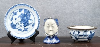 Vintage Chinese Ceramics, 3pcs (CTF10)