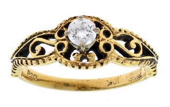 Vintage 18k Gold And Diamond Ring (CTF10)