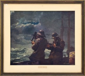 Vintage Winslow Homer Lithograph, Eight Bells (CTF20)