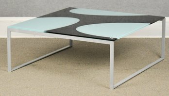 Modernist Glass And Metal Coffee Table (CTF30)