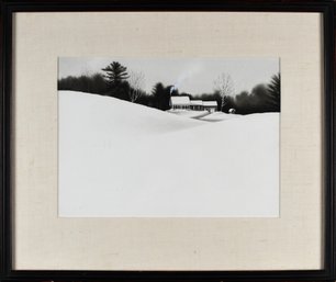 Alex Smith Watercolor, Vermont Winter (CTF10)