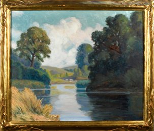 Henry Orne Rider 1940 Oil On Canvas, The Sudbury River (CTF20)