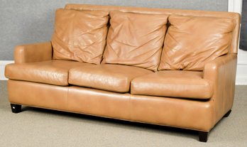 Flexsteel Latitudes Collection Brown Leather Sofa (CTF30)