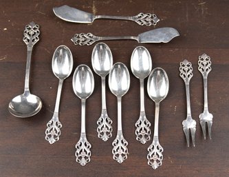 European 830 Silver Spoons And Forks, 11pcs.  (CTF10)