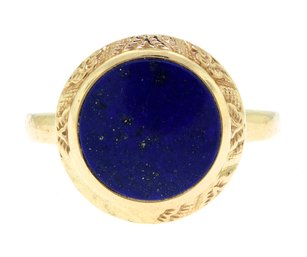 Antique 14k Gold Blue Lapis Ring (CTF10)