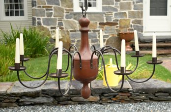 20th C. Country Candle Sconce Chandelier (cTF10)