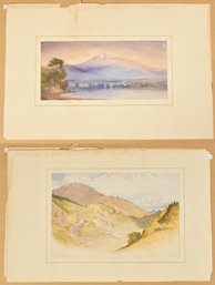 Two Antique Watercolors, Mount Washington (CTF10)