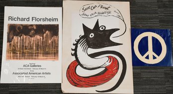 Alexander Calder, Richard Florsheim Poster, Serigraph Peace Sign (CTF10)