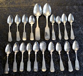 19th C. Silver And Coin Silver Spoons (CTF10)