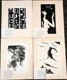 Four Vintage Associated American Artists Original Prints (CTF10)