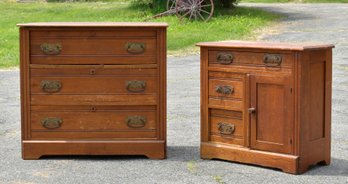19th C. Oak Chest And Commode (CTF30)