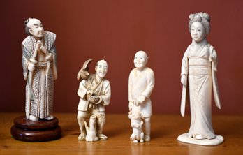 Antique Meji Okimono Bone Figures (cTF10)