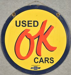 Vintage Chevrolet Used Cars Enameled Sign (CTF10)