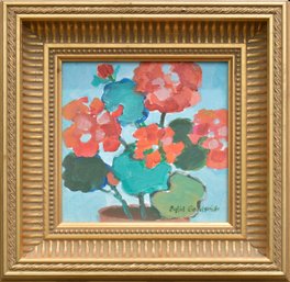 Sybil Goldsmith Oil On Board, Flowers (CTF10)