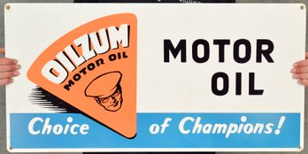 Vintage Oilzum Motor Oil Enameled Sign (CTF10)