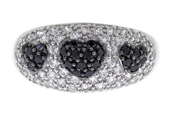 14k Colorless & Black Diamond Ring (CTF10)