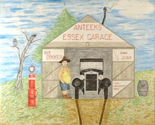 Vintage Antiques Store Sign, Anteeks Essex Garage (CTF20)