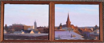 Two Melissa Miller Oils, Rooftops (CTF10)