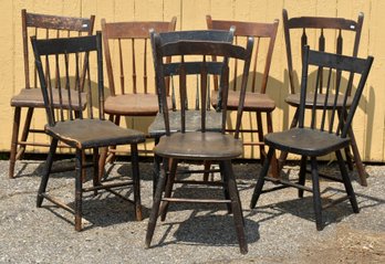 Eight Antique Windsor And Other Chairs (CTF40)