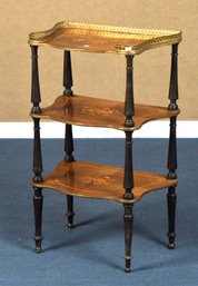 Antique Dutch Marquetry 3 Tier Stand (CTF10)