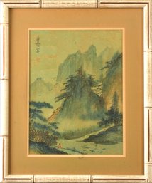 Vintage Chinese Painting On Cork (CTF10)