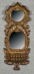 Vintage Italian Carved Wood Wall Mirror (CTF20)