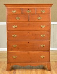 19th C. Cherry Nine Drawer Chest (CTF40)