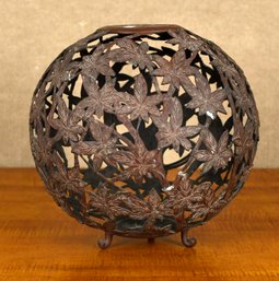 Vintage Japanese Bronze Ball Lamp (CTF10)