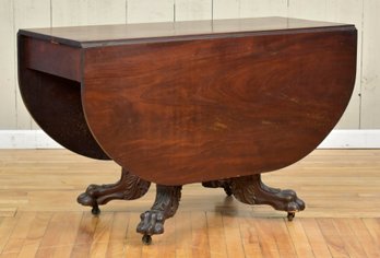 19th C. Carved Mahogany Table (CTF30)