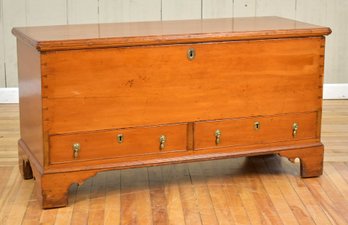 Antique Two Drawer Pine Dower Chest (CTF30)