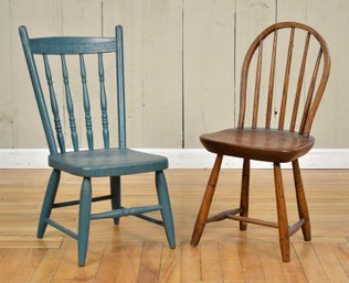 Two Antique Childrens Chairs (CTF20)