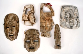 Six Vintage Stone Masks (CTF10)